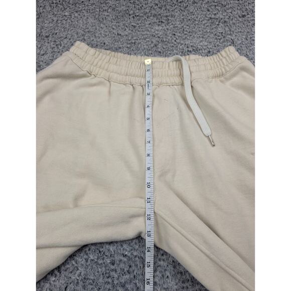 Starbury Pants Men Small Beige Fleece Jogger Sweatpants Y2k Drawstring Chore - Picture 6 of 10